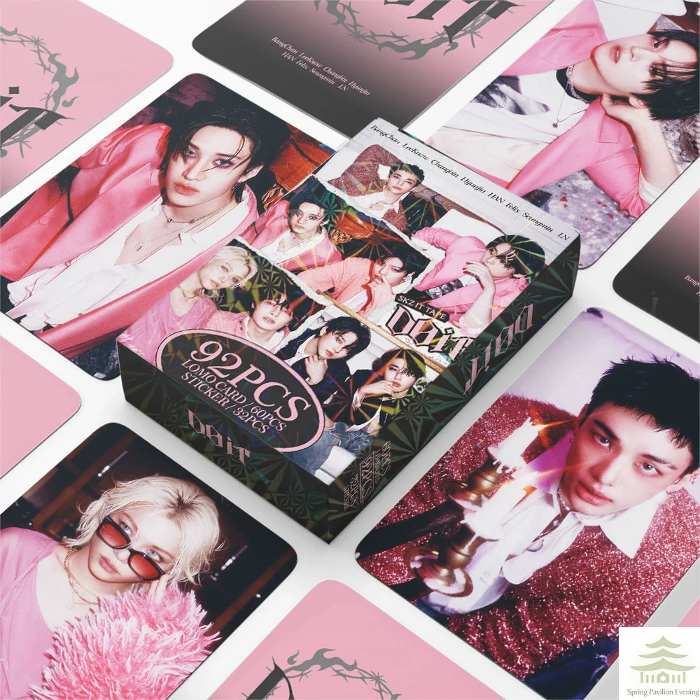 92개 SKZ IT TAPE: DO IT 새 앨범 포토카드 세트 - 한국 아이돌 수집용 LOMO 카드 (보너스 스티커 포함)