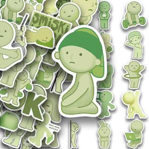 54Pcs 귀여운 Smiski 스티커 Smiski Hippers DIY 스티커 Scrapbooking 전화 수하물 스케이트 보드 방수 데칼