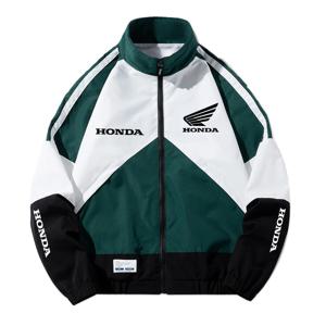 2026 혼다 신상 남성 재킷 - 방풍 코트 - 힙합 스트릿 스타일 재킷 - 레이싱 슈트 - 여성용 지퍼 트렌디 브랜드 코트