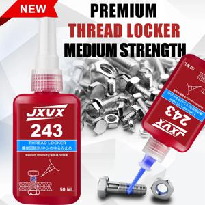 243 블루 쓰레드로커 중간 강도 50ml 쓰레드로커 무산소 접착제 풀림 방지 나사 접착제 고속 경화 쓰레드 잠금제 나사용 실란트