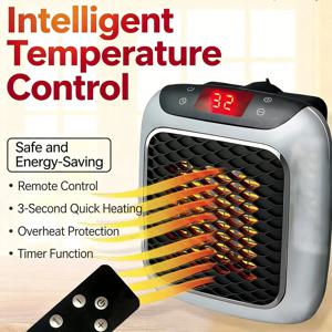 800W 미니 전기 히터 벽걸이 형 뜨거운 공기 송풍기 원격 제어 기능이있는 침실 욕실 용 가정용 난방 팬