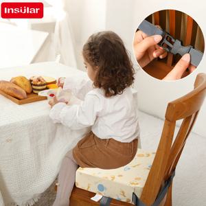 어린이용 두꺼운 미끄럼 방지 하이체어 시트 패드 방수 아기 식탁 의자 부스터 쿠션 탈부착 가능한 별 모양 의자 높이 조절 쿠션