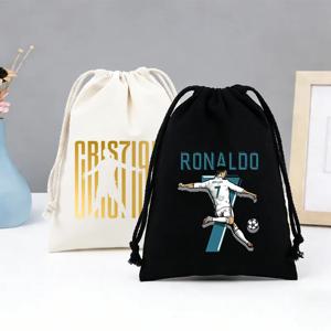 크리스티아누 호날두 드로스트링 백 CR7 코튼 핸드백 물건 보관 가방 생일 장식 선물 파우치 축구 쿨 번들 포켓