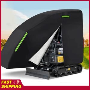 140x45x75인치 굴삭기 커버, Bobcat E20 1760-3530lbs에 적합, 방수 210D 옥스포드 원단, 지퍼형 외부 액세서리