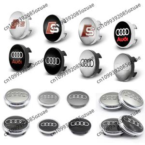 4개 56mm 60mm 61mm 68mm 69mm 77mm 자동차 휠 센터 허브 캡 (아우디 A1 A3 A4 A5 A6 A7 A8 Q2 Q5 Q7 Q3 TT RS S 림 커버 스티커)