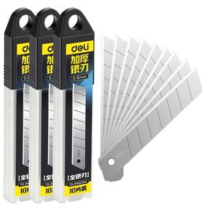 전문가용 18mm 유틸리티 나이프 칼날, 0.6mm 두께 60개 °   앵글 합금강, 건식벽체, 바닥재, 포장재 절단용