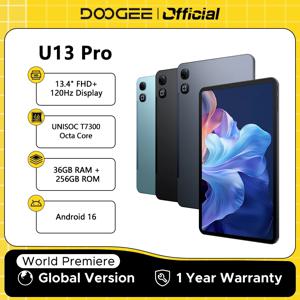 글로벌 버전 DOOGEE U13 Pro 태블릿 PC 안드로이드 16 Gemini AI 13인치 FHD+ 화면 UNISOC T7300 32GB 256GB 11000mAh 배터리 스마트 패드