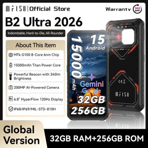 IIIF150 B2 울트라 2026 러기드 폰 캠핑 라이트 32GB 램 256GB 롬 6.8인치 화면 15000mAh 배터리 200MP 카메라 스마트폰 NFC