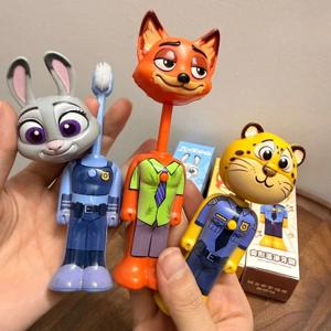 디즈니 Zootopia 확장형 칫솔 귀여운 닉 주디 애니메이션 피규어 변형 가능한 부드러운 칫솔 미세한 칫솔모 어린이 선물