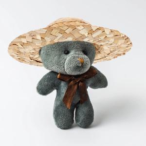 미니 밀짚모자 귀여운 작은 직조 모자 소박한 매력 미니어처 오리 장식 공예 프로젝트 인형 집 장식 DIY