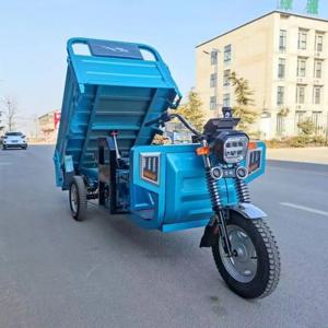 전기 농업용 삼륜차 중량 화물 운송 차량 고출력 60V 1000W 농장 정원 운반용