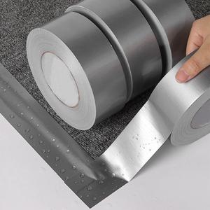 실버 천 덕트 테이프, 고강도 방수, 잔류물 없는 단면 접착 테이프 (파이프라인 시스템용)