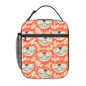 맞춤형 체셔 애니메이션 고양이 재사용 가능한 도시락 가방 여성용 방수 만화 캐릭터 보냉 보온 도시락 가방 사무실 작업용