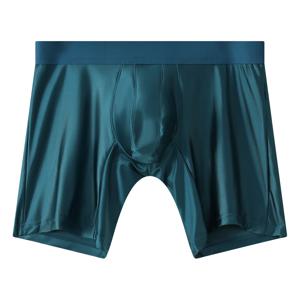 남성 속옷 솔리드 U 파우치 팬티 남성용 연장 레그 박서 반바지 남성용 중간 허리 스포츠 속옷 남성 M-XXL