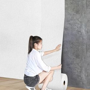 50cmX10m 린넨 3D 폼 자가 접착 PVC 단색 두꺼운 방수 배경 벽 리노베이션 벽지 스티커