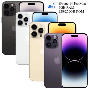 애플 아이폰 14 프로 맥스 128/256GB 6.7인치 OLED A16 바이오닉 칩 iOS 5G 스마트폰 (페이스 ID, NFC, eSIM 지원, 언락) - 리퍼비시 제품