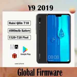 화웨이 Y9 2019 스마트폰 글로벌 펌웨어 안드로이드 6.5인치 4GB+64GB ROM 구글 플레이 스토어 듀얼심 4000mAh 언락 중고폰