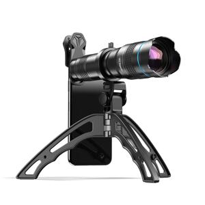 APEXEL 망원 렌즈 시리즈 HD 36X 60X 전화 카메라 줌 단안 망원경 렌즈 + 스마트 폰용 리모콘이있는 SelfieTripod
