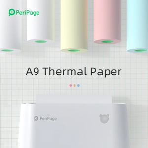 PeriPage 56x30 77x30mm 감열 포켓 미니 무선 프린터 A9 반투명 컬러 용지 용 감열지 라벨 용지 스티커