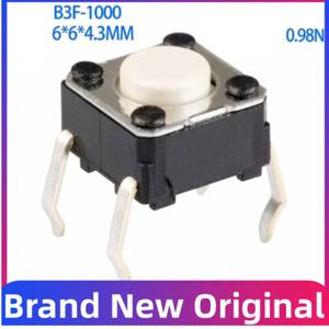 100pcs 촉각 스위치 B3F 마우스 마이크로 중간 스위치 M185 G300 G402 G602 M570 버튼 마우스 6x6x4.3mm B3F-1000