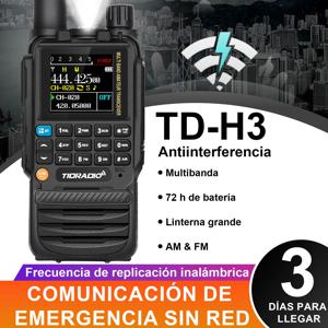 TIDRADIO TD H3 워키 토키 장거리 무선 프로그래밍 에어 밴드 견인 웨이 햄 라디오 무선 세트 USB 충전식 GMRS