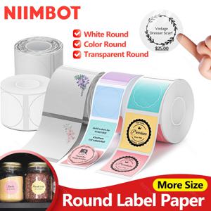 NiiMBOT B21 B1 B3S 원형 라벨 인쇄 스티커 자체 접착 열 방수 디지털 번호 케이크 씰링 스티커 용지