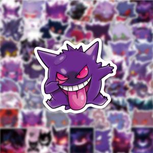 10/30/50PCS 귀여운 포켓몬 Gengar 스티커 DIY 오토바이 전화 스케이트 보드 노트북 PVC 방수 어린이 장난감 낙서 만화 데칼