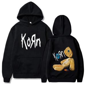 Korn Rock 밴드 후드 용수철 풀오버 남성용, 프린트 후드 맨투맨, 루즈 캐주얼 데일리 스트리트웨어, 스웨터 상의, 가을 패션