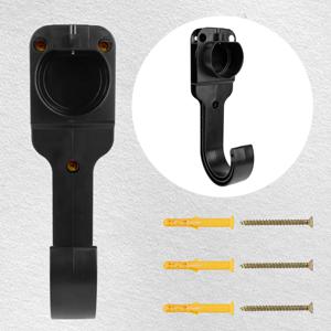 전기 자동차 충전 벽 마운트 브래킷 유형 2 커넥터 용 EV 충전기 케이블 홀더 EU 플러그 범용 건 헤드 소켓