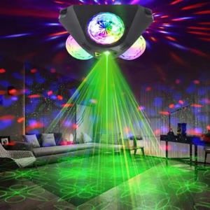 디스코볼 DJ 파티 조명, 가정용 방 댄스 파티 생일 노래방 할로윈 크리스마스 웨딩 쇼 클럽용 3 RGB 디스코 조명