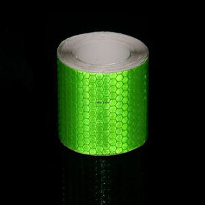 녹색 반사 안전 경고 테이프 5cm * 3m 고강도 방수 스트립 트럭 트레일 용 자체 접착 반사판 스티커