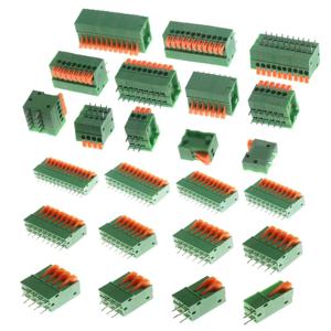 10Pcs 2.54mm 피치 KF141V KF141R 푸시 인 스프링 나사없는 터미널 블록 스트레이트/구부러진 발 1/2/3/4/5/6/7/8/9/10P PCB 커넥터