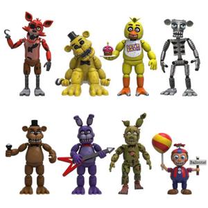 FNAF 4 개/대 프레디 보니 치카 폭시 악몽 풍선 소년 액션 피규어 컬렉션 모델 비닐 입상 인형 완구
