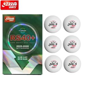 6 개/상자 새로운 DHS WTT 탁구 공 RS40 + 3 스타 PCR 플라스틱 탁구 공 2025 - 2028 국제 공식 게임