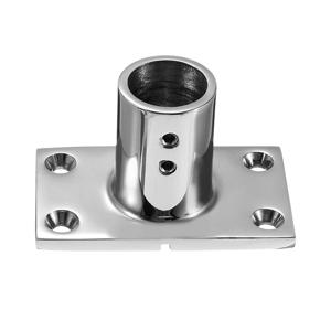 22/25/30/32mm 직사각형 베이스 튜브 파이프 베이스 해양 난간 피팅 90 °   보트 316 스테인리스 스틸 핸드레일 피팅 스탠션