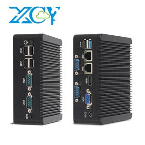 팬리스 산업용 PC 인텔 J6412 N2840 J2900 4xCOM RS232 RS485 6xUSB 2x LAN HDMI VGA 미니 PCIe WiFi 4G LTE GPIO 윈도우 리눅스