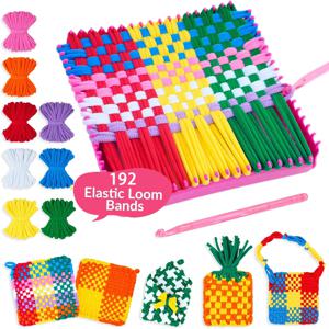 직조기 키트 장난감, 어린이 및 성인을 위한 DIY 미술 및 공예, 5세, 6세, 7세, 8-12세, 13세 여아를 위한 이상적인 선물, 간편한 냄비받침 직조기