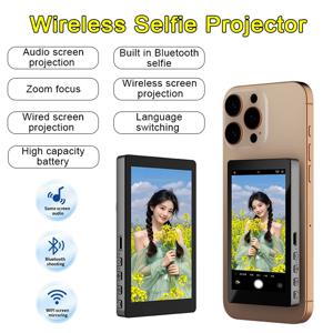 RK-X40M 아이폰 안드로이드 라이브 셀카 모니터 스크린 마그네틱 휴대폰 셀카 후면 디스플레이용 무선 셀카 모니터