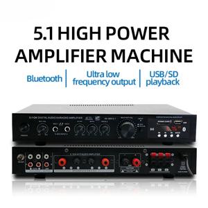 AV-369BT 블루투스 5.1 사운드 스피커 앰프, 스테레오 오디오 앰프 리시버, 6채널 홈시어터 오디오 스테레오 시스템 구성 요소