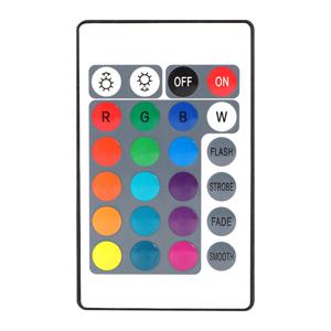 W28 시리즈 RGB LED 조명 IR 리모컨 24키 멀티컬러 변환 램프 스포트라이트 침실 홈 데코 파티 바 전구