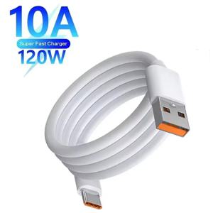 120W 초고속 충전 케이블 10A USB 타입 C 케이블 휴대폰 충전기 데이터 케이블 샤오미 삼성 화웨이용 퀵 차지 USB C 케이블