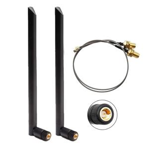 2개 10dbi 868MHz 915MHz LoRa 안테나 SMA 수 커넥터 GSM IOT 안테나 15cm RP-SMA/u.FL 피그테일 케이블