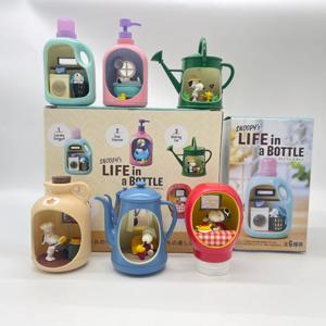 핫세일 리멘트 스누피의 병속 생활 장면 해피아워 오너먼트 블라인드 박스 미니어처 인형 컬렉션 애니메이션 액션 피규어 장난감