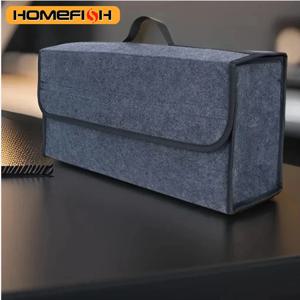 자동차 트렁크 정리함 부드러운 펠트 수납함 홈피쉬 대형 미끄럼 방지 칸막이 부트 수납 정리함 도구 자동차 수납 가방