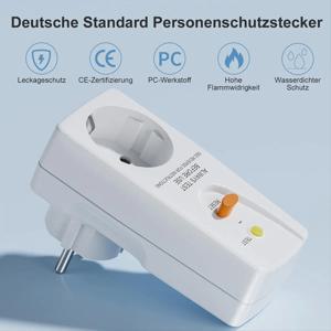 퍼펙트-2팩 16A GFCI 누전 차단 플러그 RCD 소켓 가정용 회로 차단기 컷아웃 스위치 개인 보호 플러그 EU 플러그