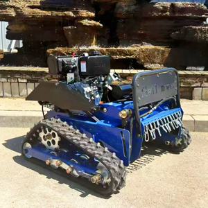 맞춤형 500mm 로봇 원격 제어 플레일 멀처 잔디 브러시 커터 RC 잔디 깎이