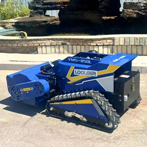 맞춤형 CE EPA 휘발유/디젤 엔진 잔디깎이 농업용 고무 트랙 원격 제어 로봇 플레일 잔디깎이