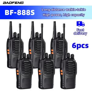 2/4/6개입 바오펑 BF-888S UHF 양방향 무전기 400-470MHz 16채널 헤드셋 포함 5km 장거리 무전기 자가운전 여행용