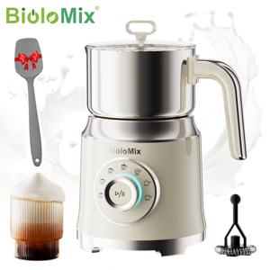 바이올로믹스 전동 우유 거품기 자동, 커피 카푸치노 라떼용 7 in 1 온냉 거품 제조기 우유 거품기