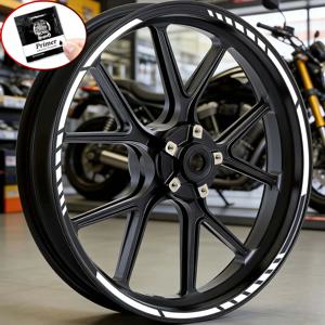 16PCS/1Set 레이싱 스트라이프 17-19인치 림용 오토바이 휠 스티커 허브 비닐 데칼 방수 DIY 개조 스쿠터 장식